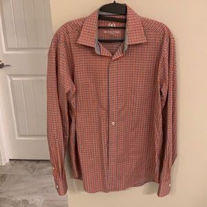 Bugatchi Shirt Men’s shaped fit medium orange